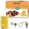 BOGATCHI Chocolate Coated Cashews, 100g + Free Bhai Dooj Greeting Card + Beautiful Ganesha Key Chain + Roli Chawal Free with Bhai Dooj Gift Hamper for Brother view 1