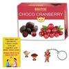 BOGATCHI Complete Bhai Dooj Gift Hamper for Brother, Chocolate Coated Cranberry, 100g + Free Bhai Dooj Greeting Card + Free Beautiful Ganesha Key Chain + Roli Chawal view 1