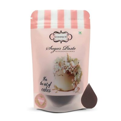Confect Chocolate Brown Sugar Paste | Edible Sugar Paste | Fondant for Cake Decoration | Edible Fondant Chefs Choice for Cake Decorating | Vegan, Gluten-Free, Nut-Free, Palm Oil-Free - 250 Gms