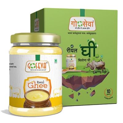 A2 Gir Cow Pure Desi Ghee 250 ML (Pack Of 2)| Glass Jar |Vedic Bilona Cow A2 Ghee| Curd-Churned |Organic Grassfed Traditional Ghee | Lab Tested |Gir Breed Of JASDAN Gujarat