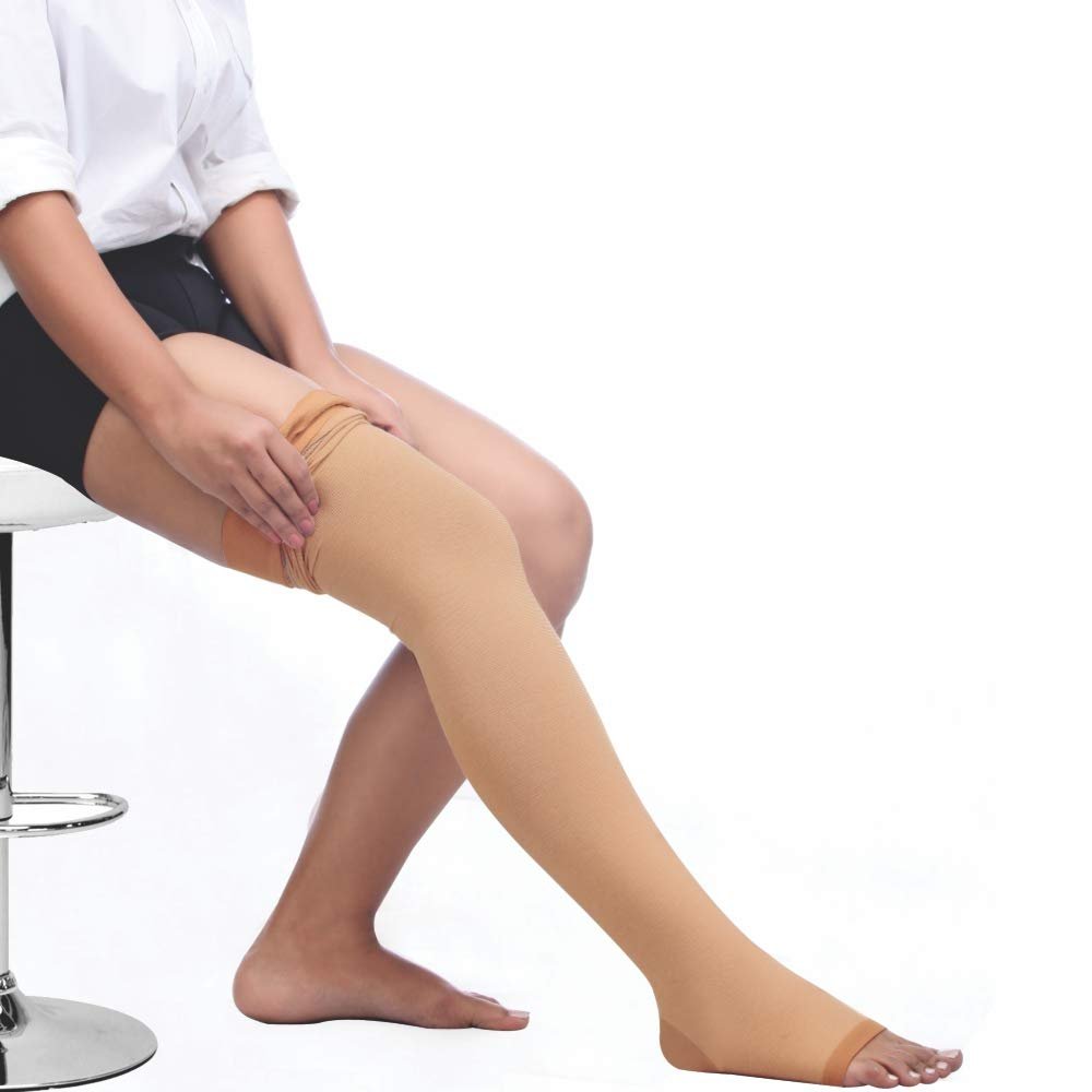 Dyna Cotton MedicalCompression Stockings for Varicose Vein  Above Knee (Medium)