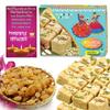 BOGATCHI Happy Diwali Gift Traditional Soan Papdi, 250g, with Afghani Natural Raisins , 100g + Free Happy Diwali Greeting Card view 1