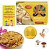 BOGATCHI Bhai Dooj Gift Traditinal Soan Papdi, 250g, with Afghani Natural Raisins , 100g + Free Bhai Dooj Greeting Card + Roli Chawal + Ganesha Key Chain view 1