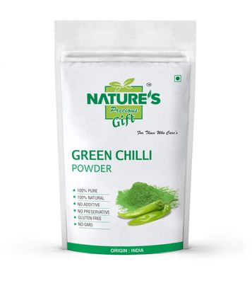 NATURE`S GIFT - FOR THOSE WHO CARE`S Green Chilli Powder (400 g)