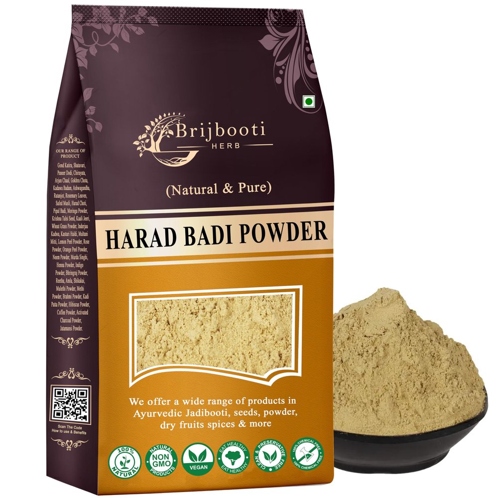 Brijbooti Badi Harad Powder 1 Kg | Haritaki | Kadukkai Powder | Karakkaya | Ayurvedic Digestive Supplement