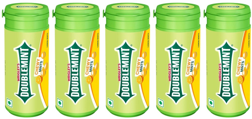 Doublemint Lemon Chewymint Tube 33.6g (Pack of 5)