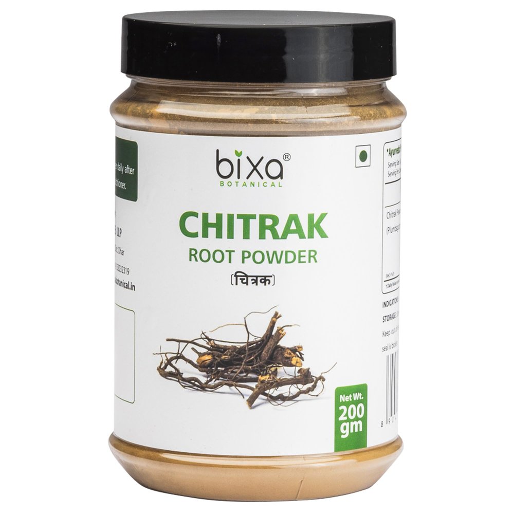 Chitrak Root Powder 200Gm (Plumbago Zeylanica), Supports Healthy Metabolism | Bixa Botanical