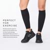 2XU X Compression Calf Sleeves for Lower Leg Support and Recovery, Black/Black, Large view 2