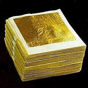Bloomerang 10Pcs Sheets Gold Foil 24K Gold Leaf Foil Sheets 4.33X4.33Cm