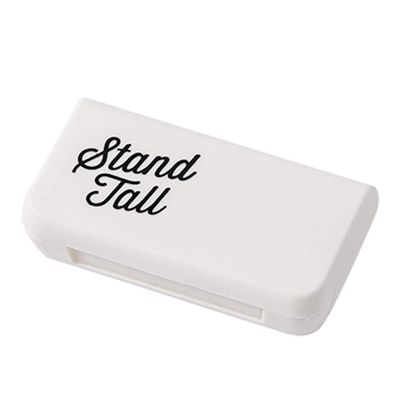 Fdit Pill Case Portable Medicine Box Multi Styles Storage Container Weekly Pill Organiser Pill Dispenser Mini 3 Grids (2.6 x 1.3 x 0.6in-Letters)