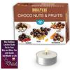 BOGATCHI Diwali Special Rich Dry Fruit Collection Gift for Family, Chocolate Coated Assorted Nuts and Fruits, 200g + Free Diwali Greeting Card + Free Tea Light view 1