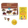 BOGATCHI Chocolate Coated Assorted Nuts and Fruits, 100g Bhai Dooj Gift Hamper for Brother+ Free Bhai Dooj Greeting Card + Beautiful Ganesha Key Chain + Roli Chawal view 1