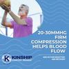 Kinship Comfort Brands Arm Compression Sleeves for Men and Women, Athletic, Sports, Muscle, Joint, Elbow Support, Gray, Large (1 Pair) view 4