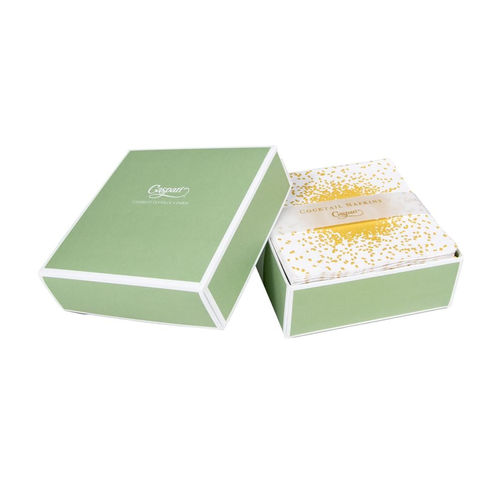 Caspari Cheers Gold Triple-Ply Boxed Cocktail Napkins Set of 40
