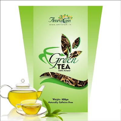 Amratam Stevia Green Tea Stevia Flavour Caffeine Free Healthy Green Tea Calming Tea Relieves Soothing Sleep Tea for Stress and Anxiety Herbal Green Tea-100g