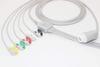 5 Lead ECG Cable compatible with Hp/Mindray/Browndove/Philips 12 pin Clip type view 1
