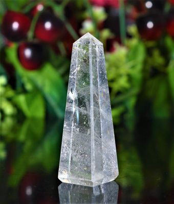65-85 MM Clear Crystal Quartz Stone Rock and Minerals Healing Spirit Stone 4 Faceted Pointed Obelisk Tower
