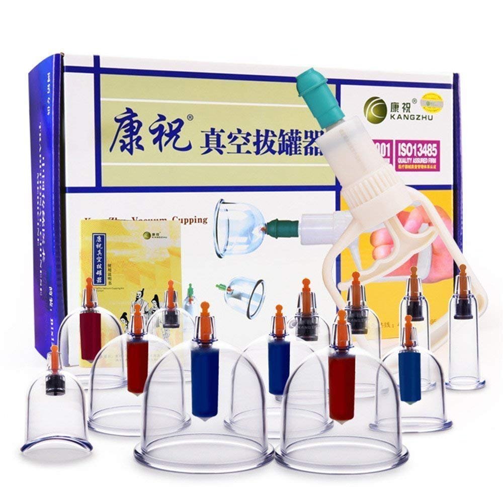 ACi Acupressure India Bio-Magnetic Chinese Therapy Traditional Massage Medical Cupping Suction Acupuncture (Multicolour) - Set of 12