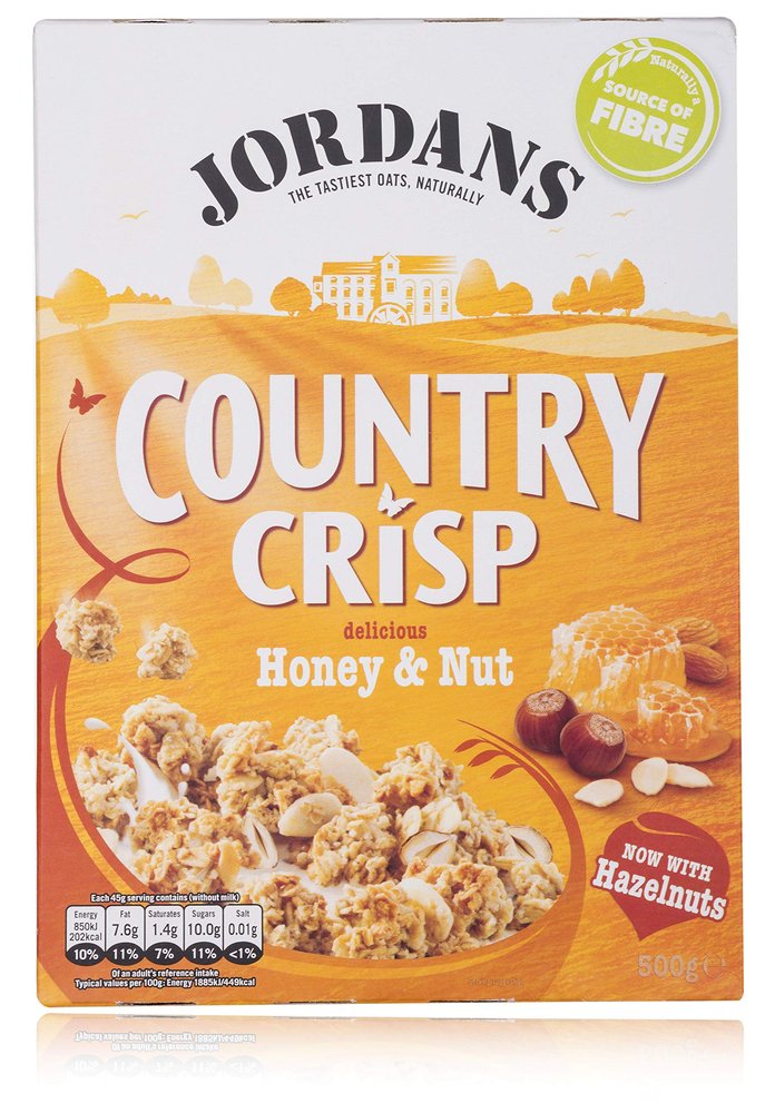 JORDANS Country Crisp - Granola Cereals - Delicious Honey & Nut, 500 g