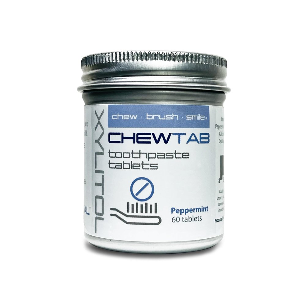 Chewtab Toothpaste Tablets, Peppermint, Zero Waste Refillable Eco Friendly