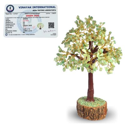Reiki Crystal Products Certified Green Jade Tree | Green Jade Stone Tree 500 Beads Crystal Tree Stone Tree Showpiece