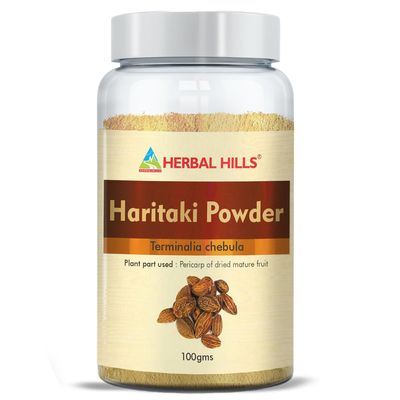 Herbal Hills Haritaki/Harde Powder, (100 gm Pack) | Supports Digestion & Natural Detox | Haritaki Churna For Gut Health & Constipation Relief With Terminalia Chebula Pack of 5