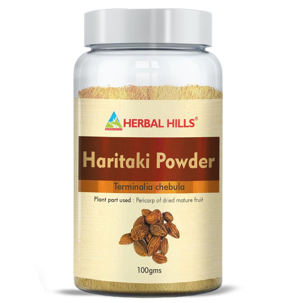Herbal Hills Haritaki/Harde Powder, (100 gm Pack) | Supports Digestion & Natural Detox | Haritaki Churna For Gut Health & Constipation Relief With Terminalia Chebula Pack of 5