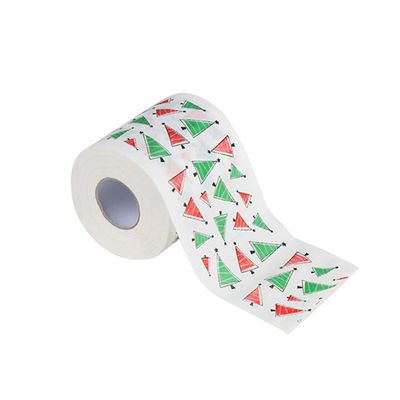 BESTOYARD Christmas Tissue Printed Roll Toilet Paper Xmas Festival Paper Towel for Kitchen Bathroom