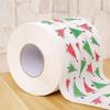 BESTOYARD Christmas Tissue Printed Roll Toilet Paper Xmas Festival Paper Towel for Kitchen Bathroom view 2