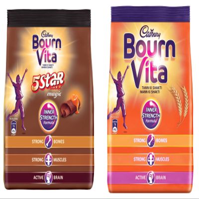 Bournvita 5 Star Magic Chocolate 500 gm Refill Pack & Bournvita Inner Strength 500 gm