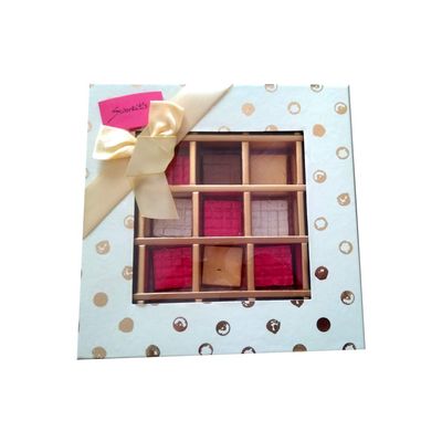 Swankit's Polka Dot Square Shape 25 Cavities Homemade Assorted Chocolate Box