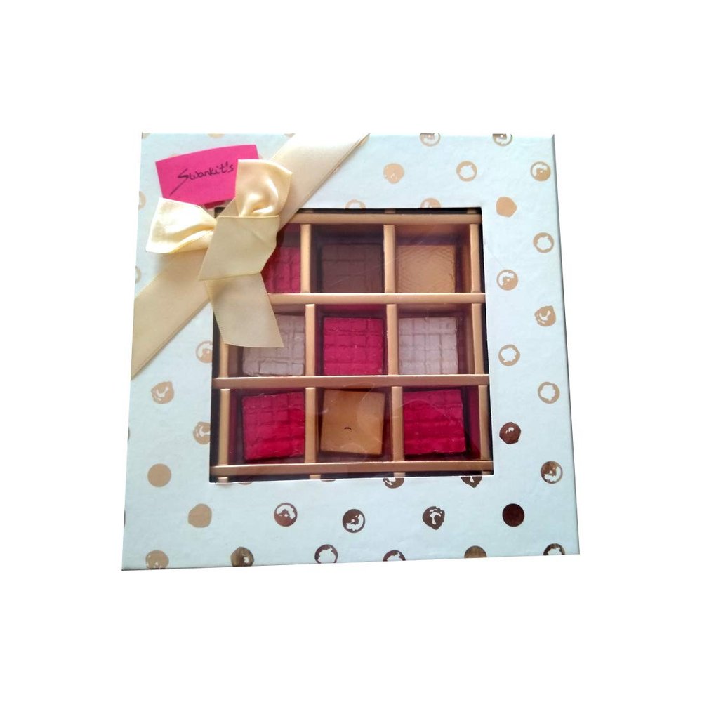 Swankit's Polka Dot Square Shape 25 Cavities Homemade Assorted Chocolate Box