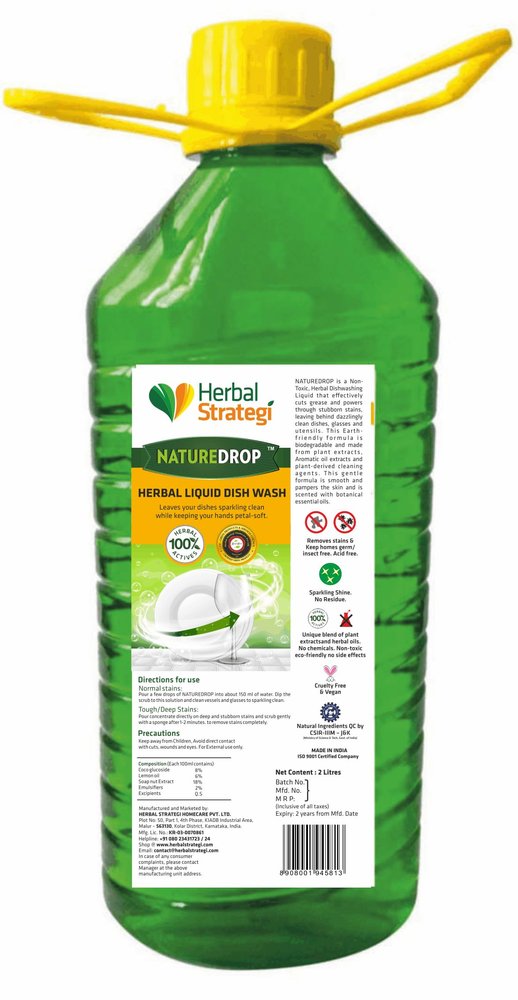 Herbal Strategi STRATEGI Herbal Liquid Dish Wash Refill (2 L)
