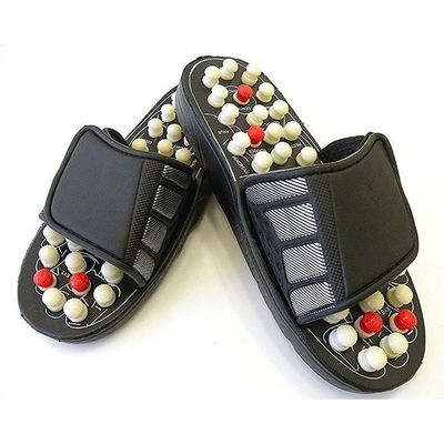 ACP ACUPRESSURE Spring Acupressure Magnetic Therapy Paduka Slippers for Full Body Blood Circulation Natural Leg Foot Massager
