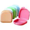 Onwon 6 Pieces Retainer Case Mouth Guard Case Orthodontic Denture Storage Container Carabiner Hook Air Vent Holes Dental Teeth Retainer Box view 1