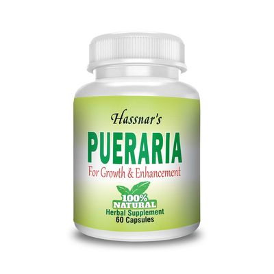Hassnar Health and Pesonal Care Natural Pueraria Herb and Extract Capsule with Black Pepper Extract/For Better Absorption & More Effective Results (Pack of 60 Capsules)