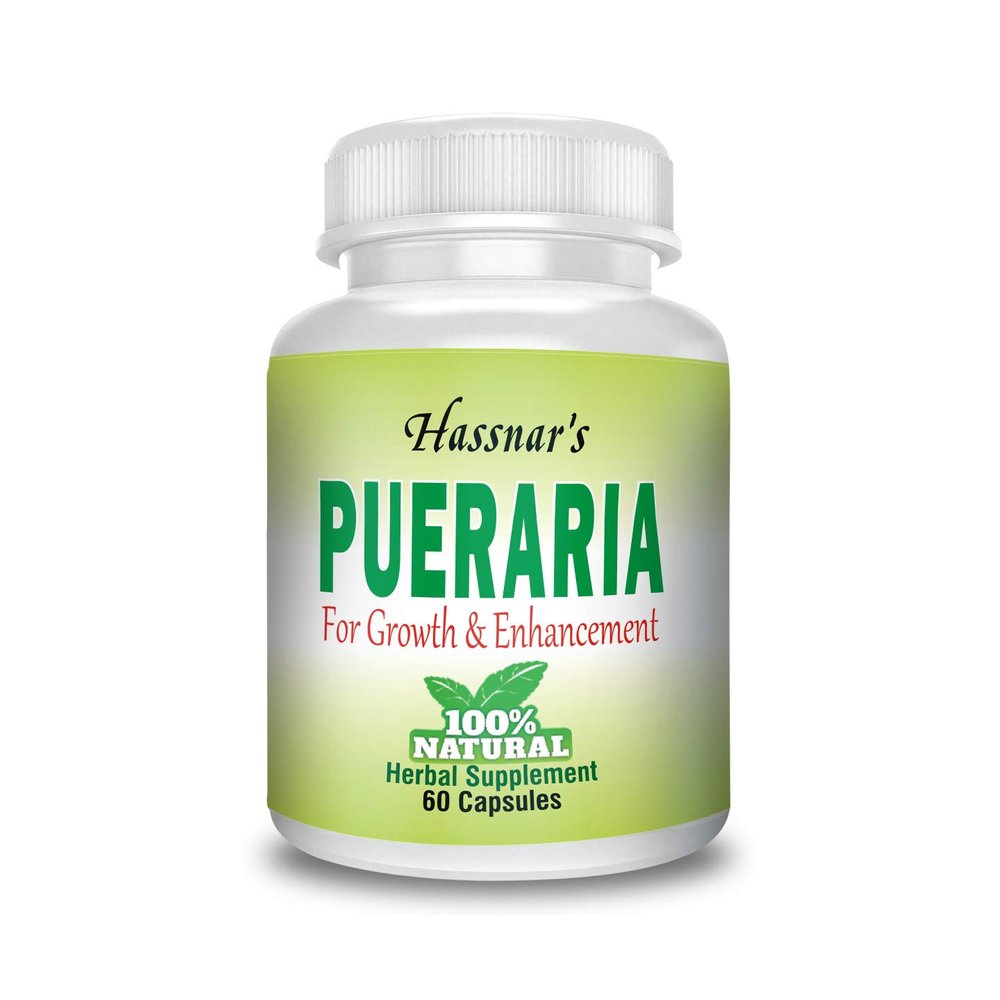 Hassnar Health and Pesonal Care Natural Pueraria Herb and Extract Capsule with Black Pepper Extract/For Better Absorption & More Effective Results (Pack of 60 Capsules)