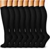Copper Compression Socks (8 Pairs) for Women and Men - Best Medical, Nursing, Running, Athletic, Edema, Diabetic, Varicose Veins, Travel, Pregnancy & Maternity 15-20mmHg (Small/Medium, Multicolour 09) view 1