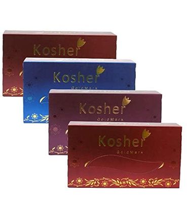 Kosher 2 Ply Goldmark Facial Tissue Box | pack of 4 | Total 500 Pulls