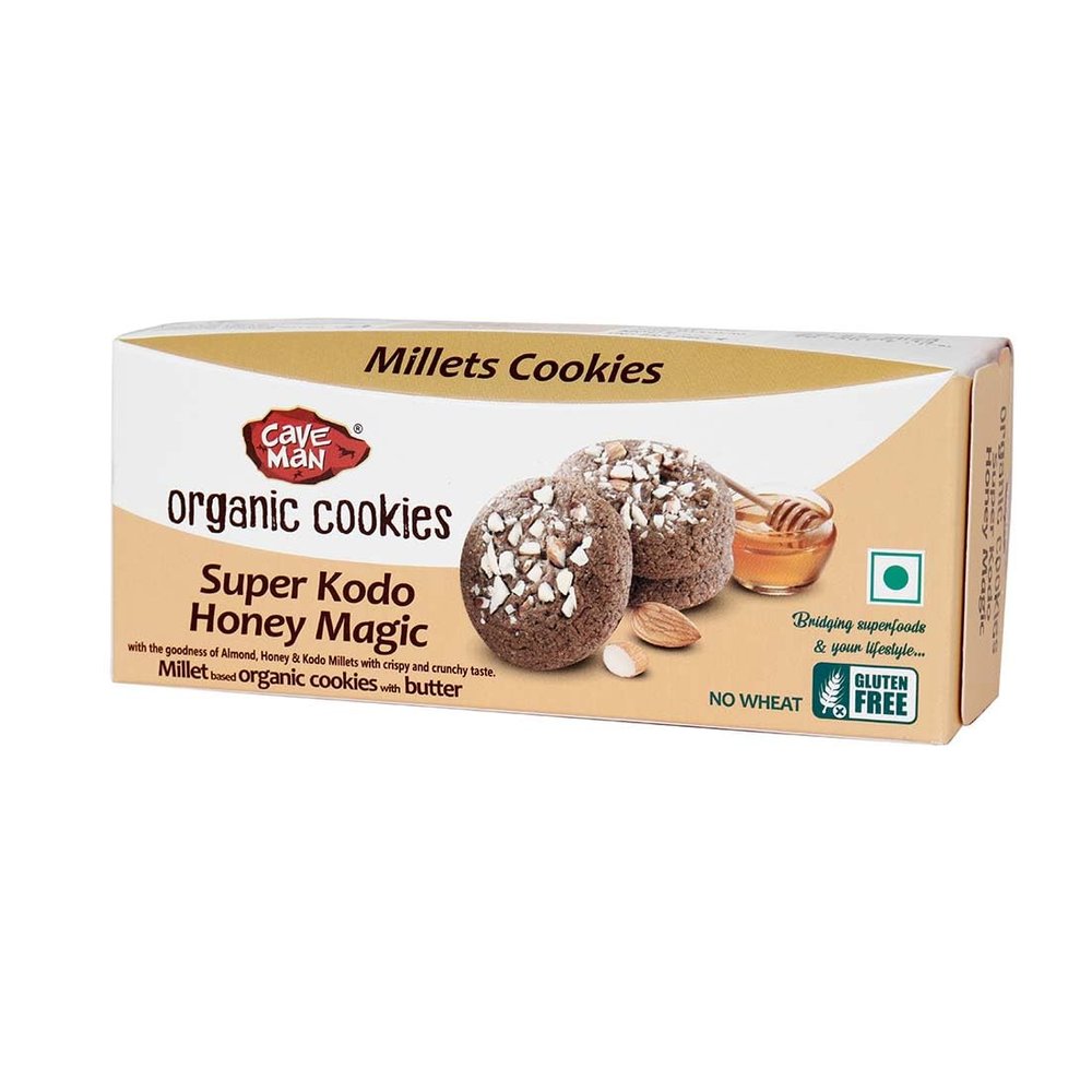 CAVE MAN  odo Millet Cookies with Honey - 120 Gram