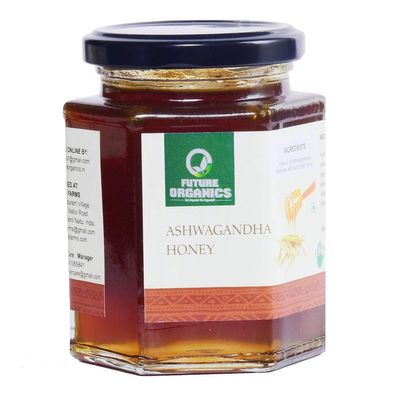Future Organics Ashwagandha Honey 350 Gram | 100% Pure & Natural Ingredients Made Delicious Honey | No Artificial Color | No Added Sugar