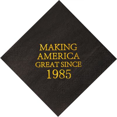 Crisky 40th Birthday Disposabel Napkins Black and Gold Dessert Beverage Cocktail Cake Napkins 40th Birthday Decoration Party Supplies, 40th Birthday Decorations for Men, 50 Pack 4.9"x4.9" Folded