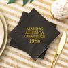 Crisky 40th Birthday Disposabel Napkins Black and Gold Dessert Beverage Cocktail Cake Napkins 40th Birthday Decoration Party Supplies, 40th Birthday Decorations for Men, 50 Pack 4.9"x4.9" Folded view 2