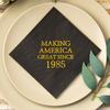 Crisky 40th Birthday Disposabel Napkins Black and Gold Dessert Beverage Cocktail Cake Napkins 40th Birthday Decoration Party Supplies, 40th Birthday Decorations for Men, 50 Pack 4.9"x4.9" Folded view 3
