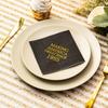 Crisky 40th Birthday Disposabel Napkins Black and Gold Dessert Beverage Cocktail Cake Napkins 40th Birthday Decoration Party Supplies, 40th Birthday Decorations for Men, 50 Pack 4.9"x4.9" Folded view 4