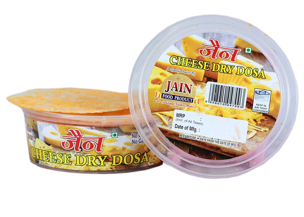 Jain Cheese Dry Dosa Khakra (5 Pack)-100g Each | Tastes Like Khakra | Ready To Eat Snack | Crispy & Crunchy | Gluten-Free & Preservative-Free