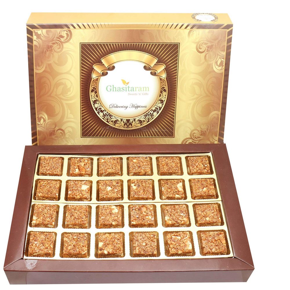 Ghasitaram Gifts Sweets - Granola Bites 24 pcs Box|Sweets|Sweets Gift Pack|Diwali Sweets|Indian Mithai|Diwali Sweets Gift Box|Sweets Gift Box