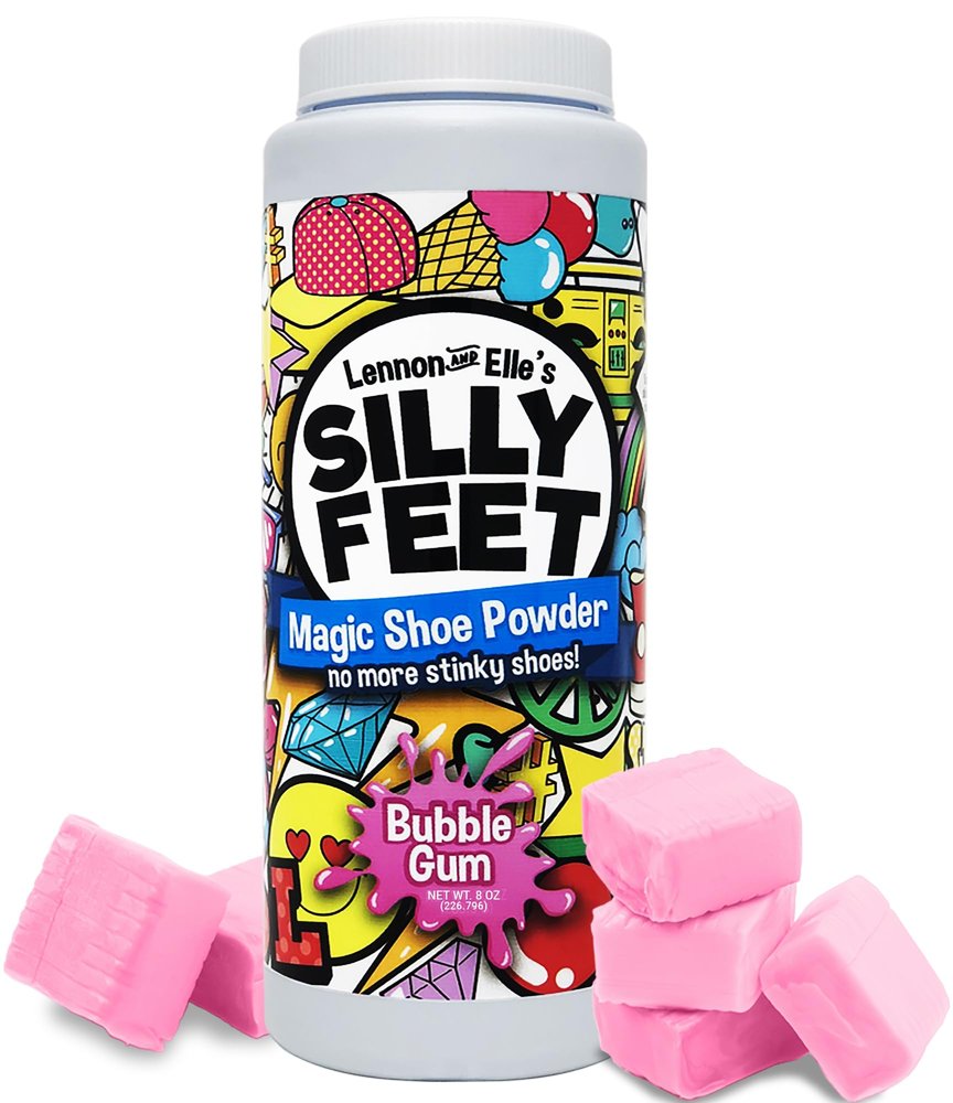 Magic Shoe Deodorizer Powder - Foot Powder Shoe Odor Eliminator For Kids Smelly Feet - 8 oz Bubble Gum Scent