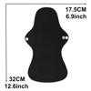 6Pcs Resuable Waterproof Menstrual Pad Sets Including 1Pc Mini Wet Bag and 5Pcs Regular Flow Menstrual Pads Mama Cloth Sanitary Napkins (Set 3, Heavy Flow Bamboo Charcoal) view 3