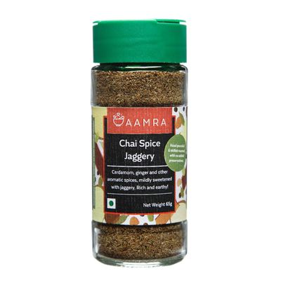 Aamra Handmade Chai Spice Jaggery 65 Gm (Chai Masala with Gur)- No preservatives